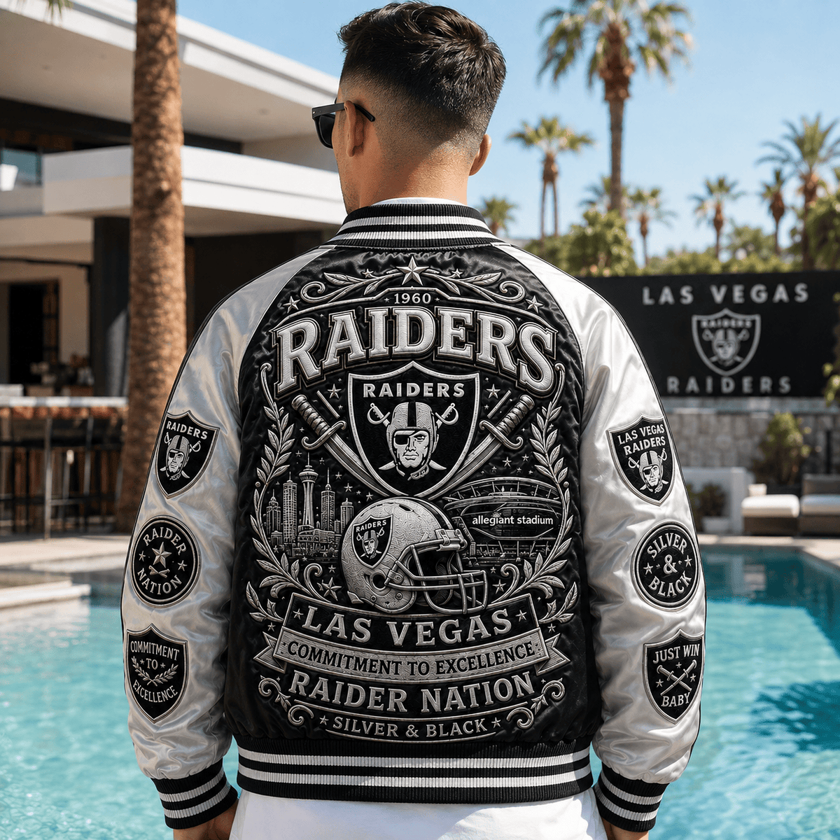 PREMIUM LVR SATIN BASEBALL JACKET NTNA