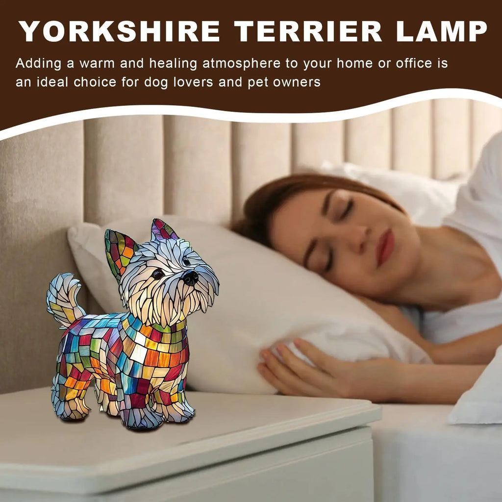 Table LED Light Dogs Themed Bedside Night Resin Light Rechargeable LED Ambience Lamp for Bedside Shelf Use In Bedroom Childrens
