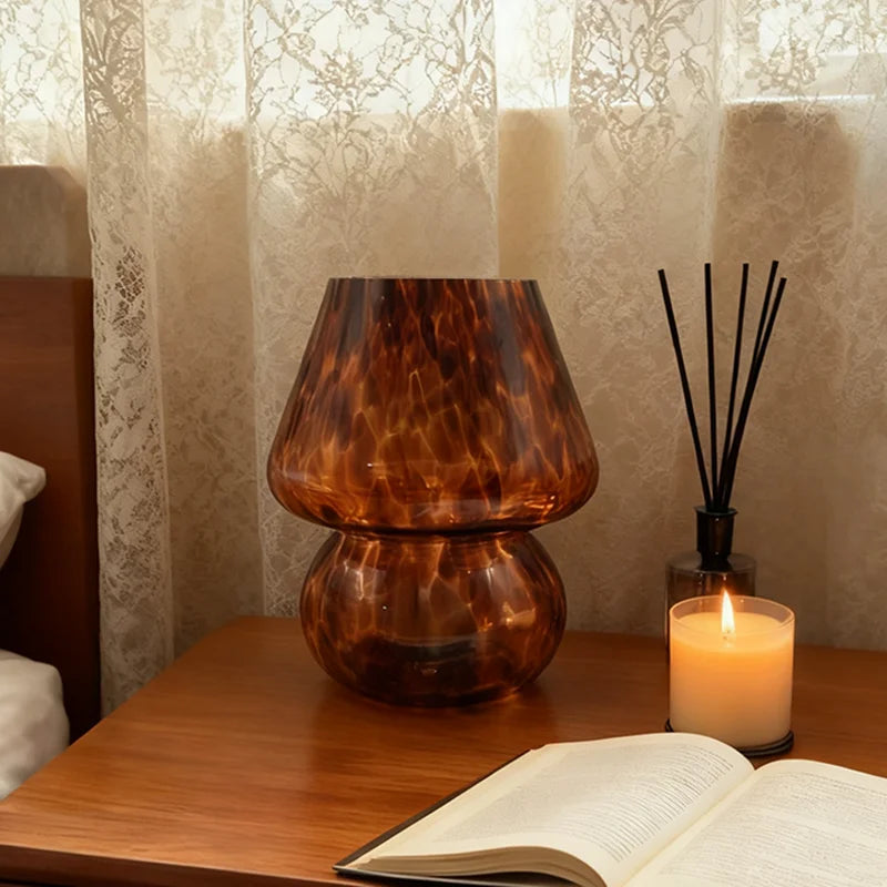 Texture Glass Double-Layer Table Lamp Gourd Shape Design Personalized Decoration Lamp for Homestays and Study Rooms Lighting Tab