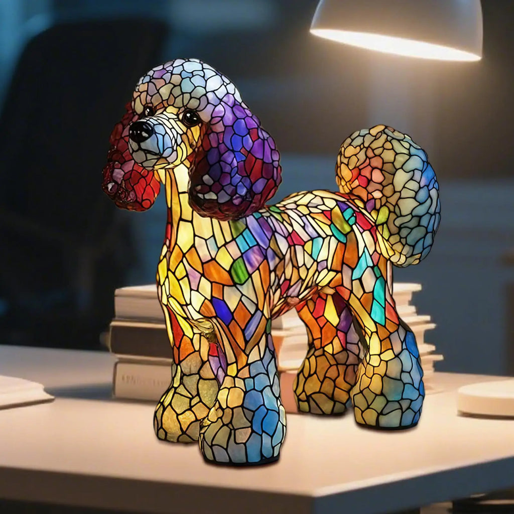 Table LED Light Dogs Themed Bedside Night Resin Light Rechargeable LED Ambience Lamp for Bedside Shelf Use In Bedroom Childrens